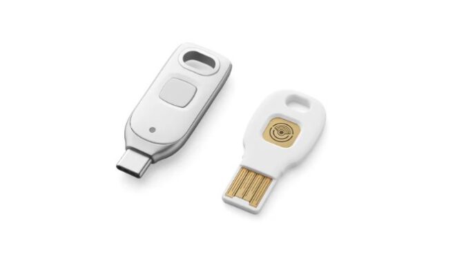 The new Titan security keys in USB-A and USB-C versions (Screenshot Google)